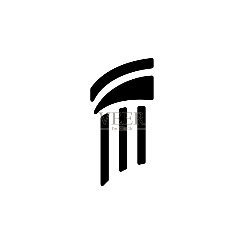 柱子图标扁平矢量模板设计潮流图标素材