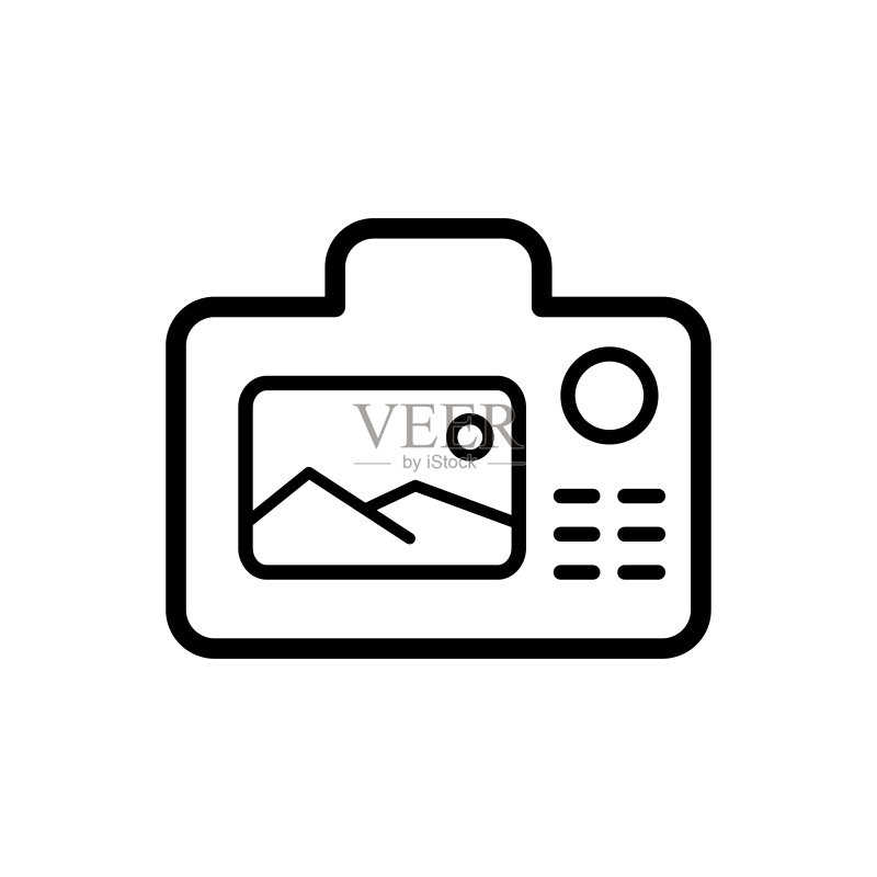 相机图标扁平矢量模板设计图标素材