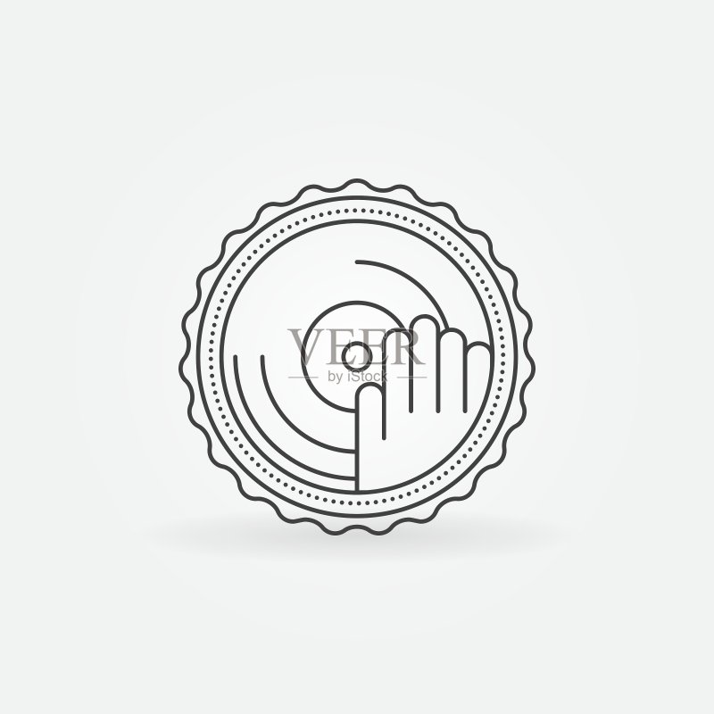 DJ标签或徽章图标素材