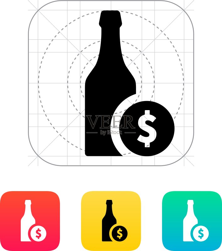 啤酒瓶图标图标素材