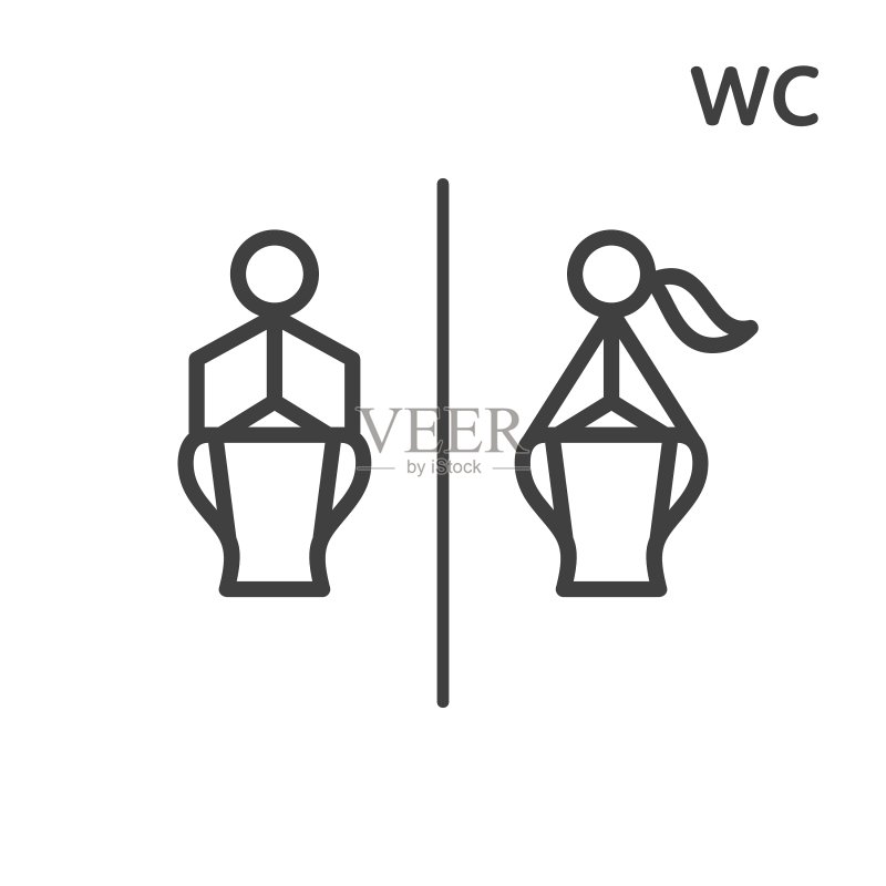 厕所标志图标素材