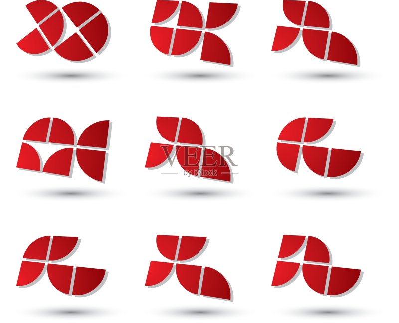 几何3D简约符号抽象图案图标素材