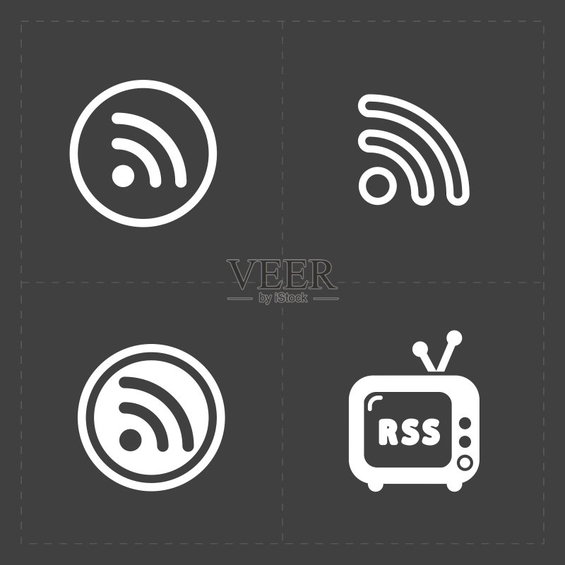 RSS标志图标RSS订阅符号图标素材