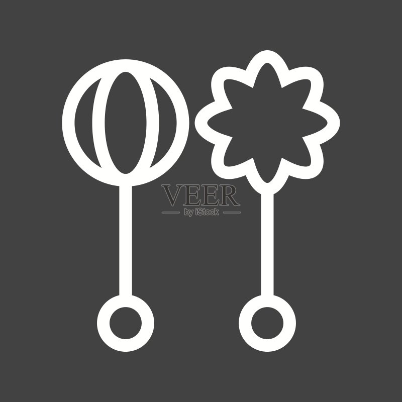 摇铃玩具图标素材