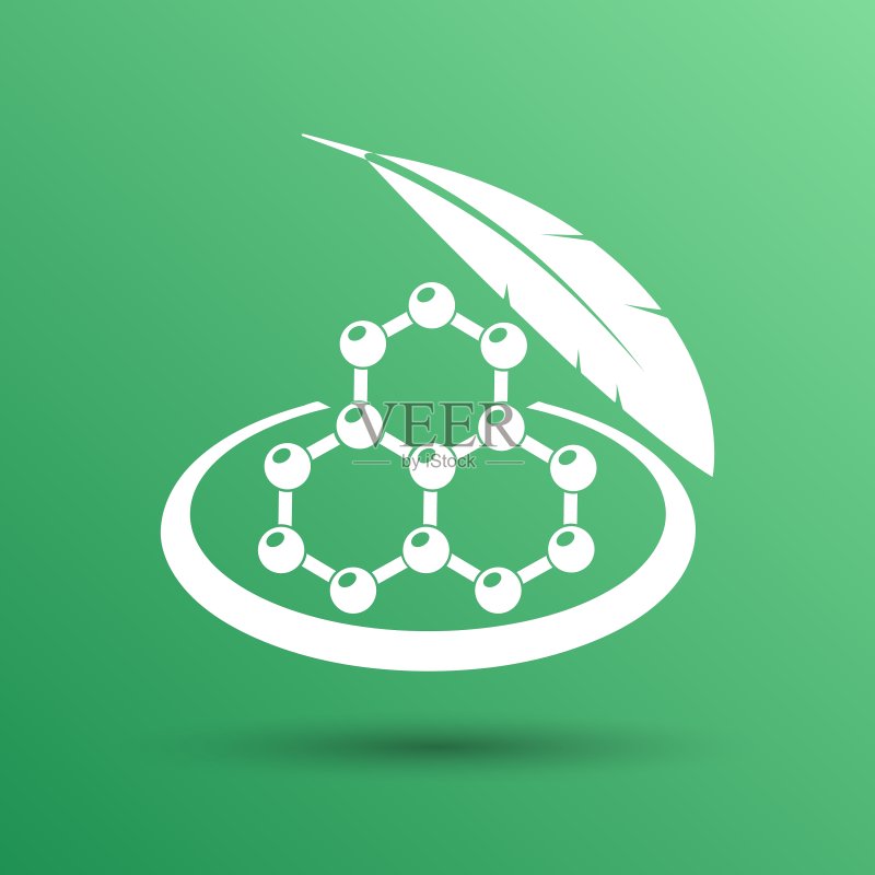 带阴影的彩色分子图标图标素材