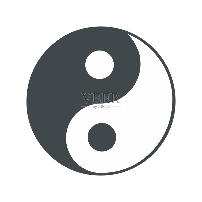阴阳扁平图标图标素材