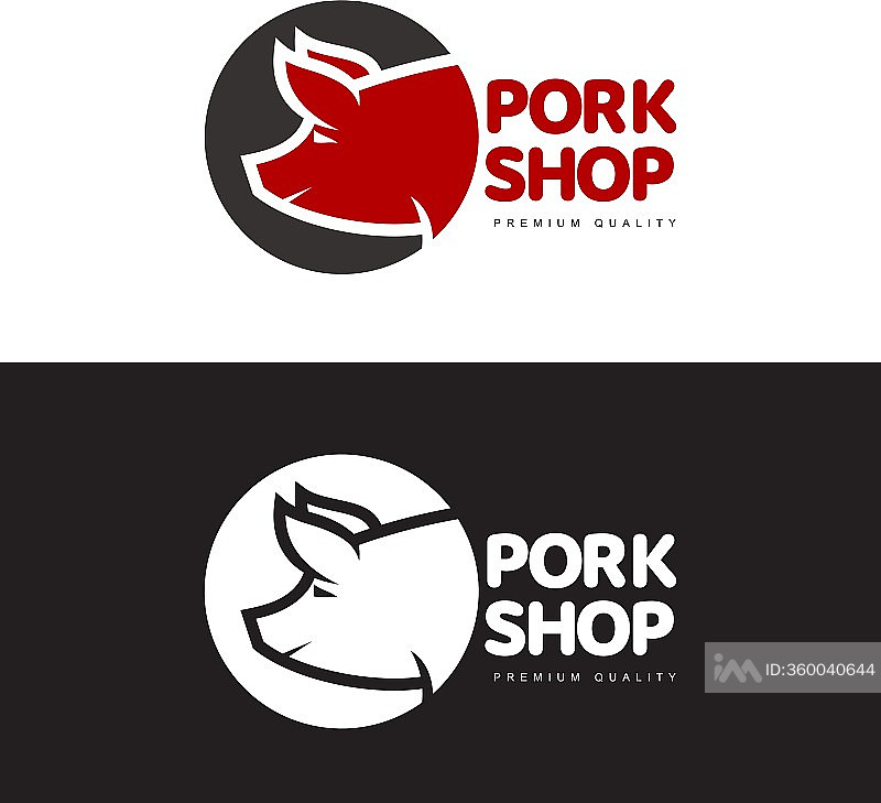 小猪标志合集图标素材