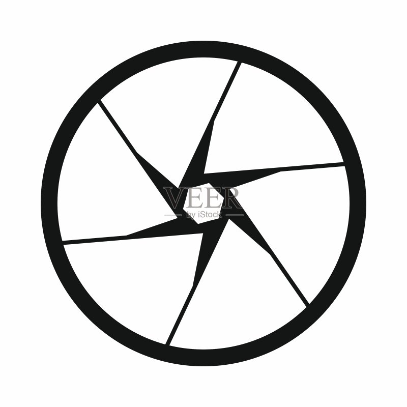 简约风格的相机快门光圈图标图标素材