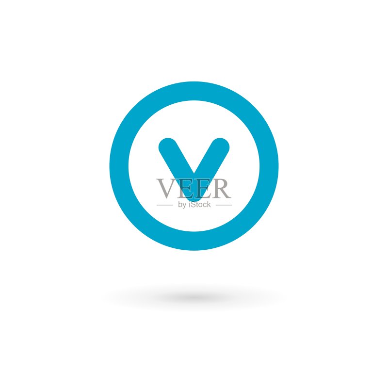 字母V标志图标设计模板元素图标素材