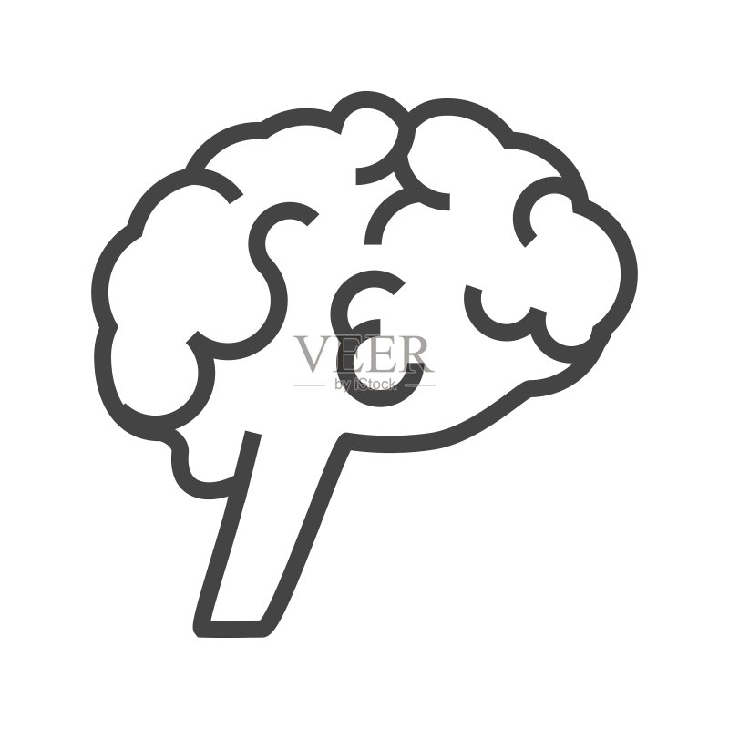 大脑线条图标图标素材