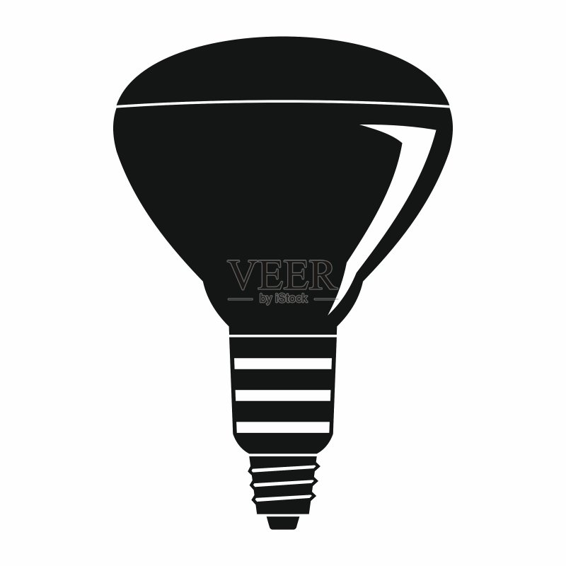 LED灯泡图标简约风格图标素材
