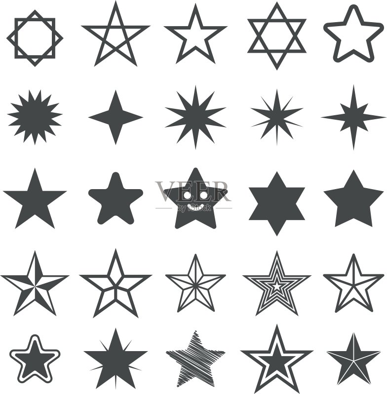 星星扁平图标图标素材