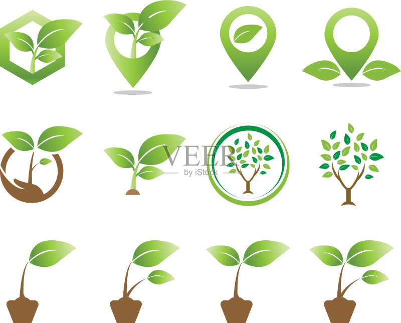 植物Logo图标模板合集图标素材