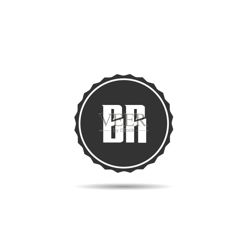 BR字母logo模板设计图标素材