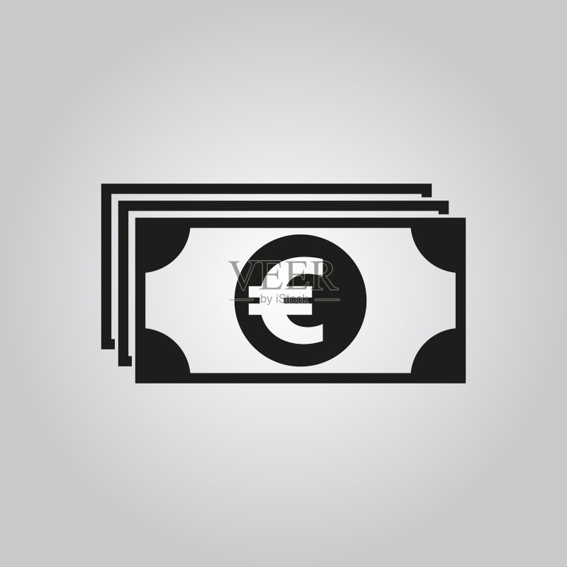 欧元和现金硬币货币银行钱币图标图标素材