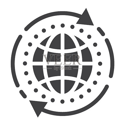 全球解决方案 Glyph 图标 SEO和开发图标素材