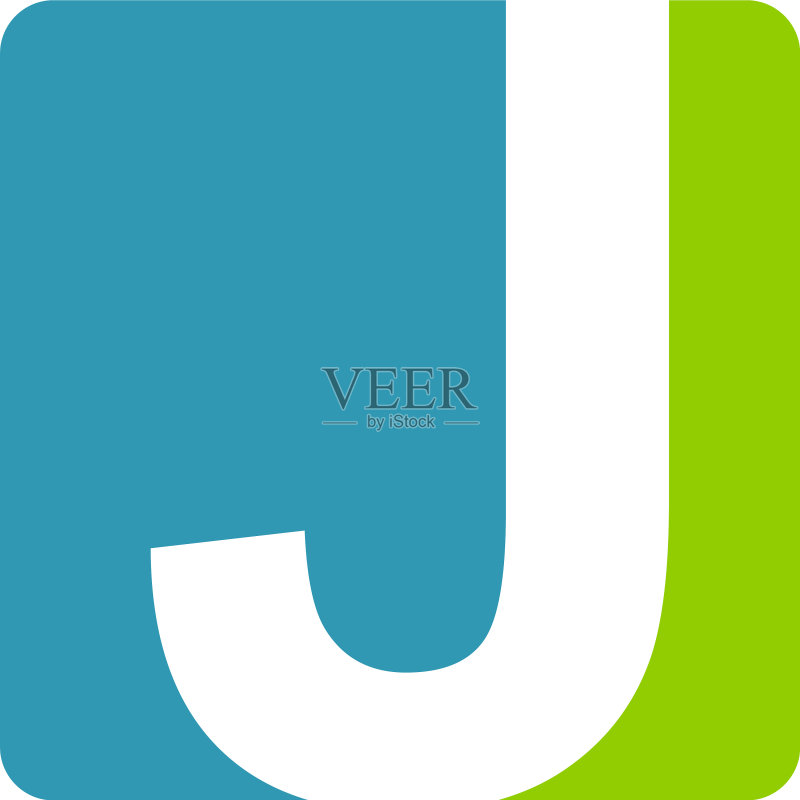 现代解决方案字母J图标素材