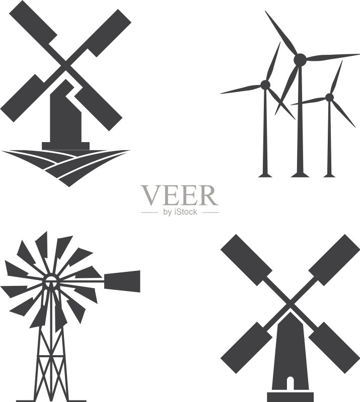 风车logo设计模板图标素材