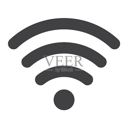 WiFi标志图标，网页和移动网络信号图标素材
