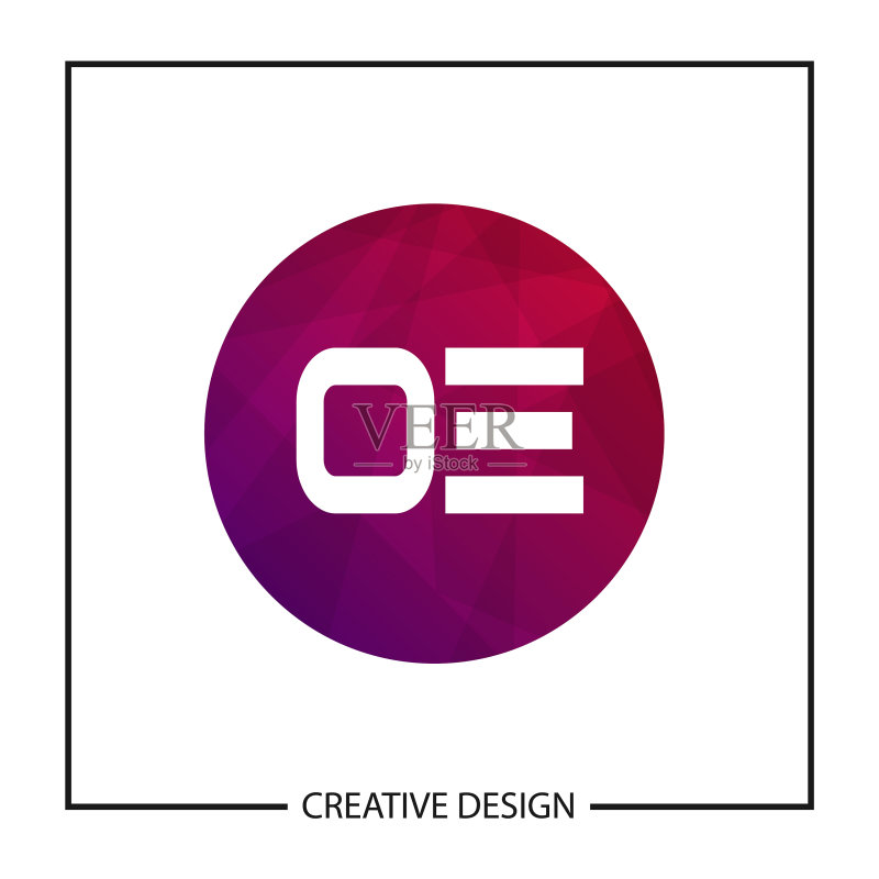 字母OE logo模板设计图标素材