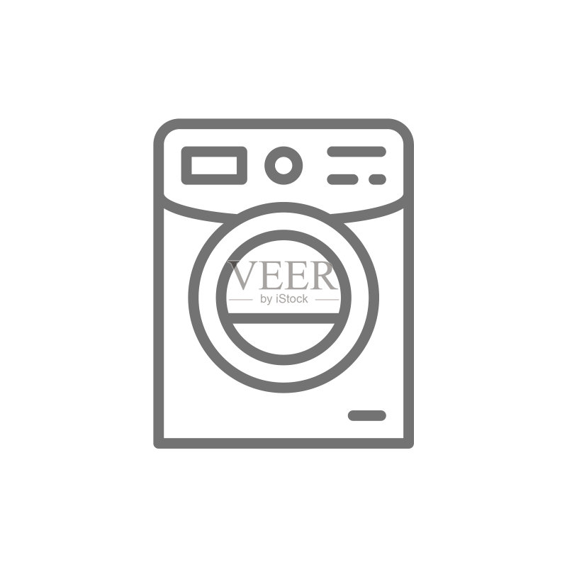 洗衣机线条图标图标素材