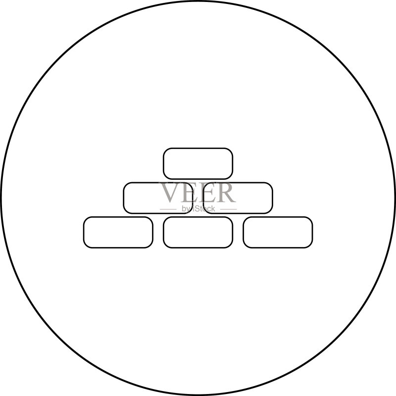圆形隔离金字塔黑色图标图标素材