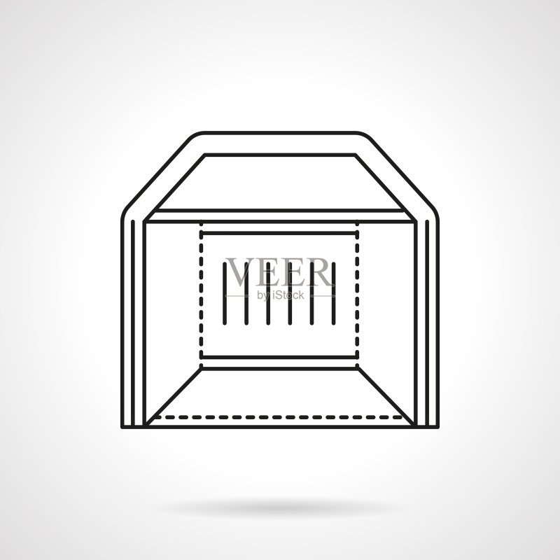 展览帐篷扁平线条图标图标素材