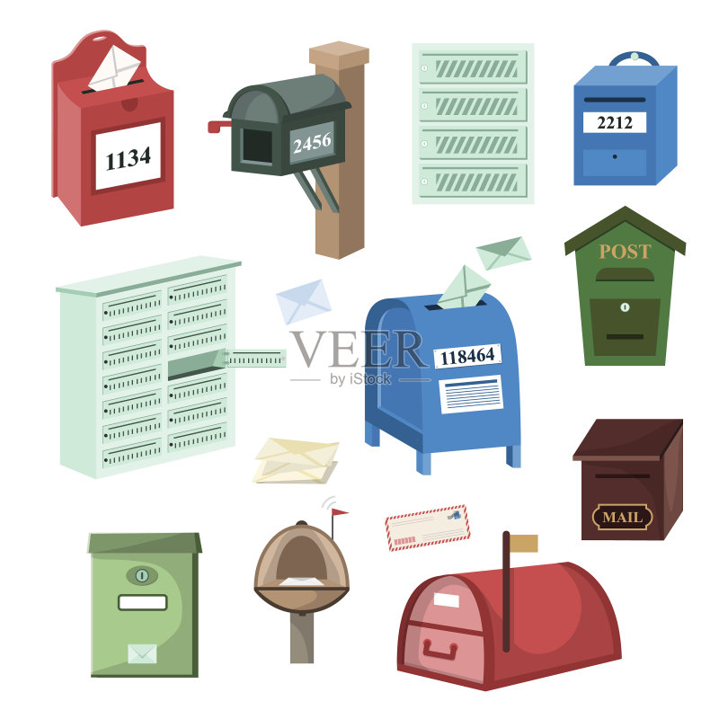 邮箱或邮政邮箱图标素材