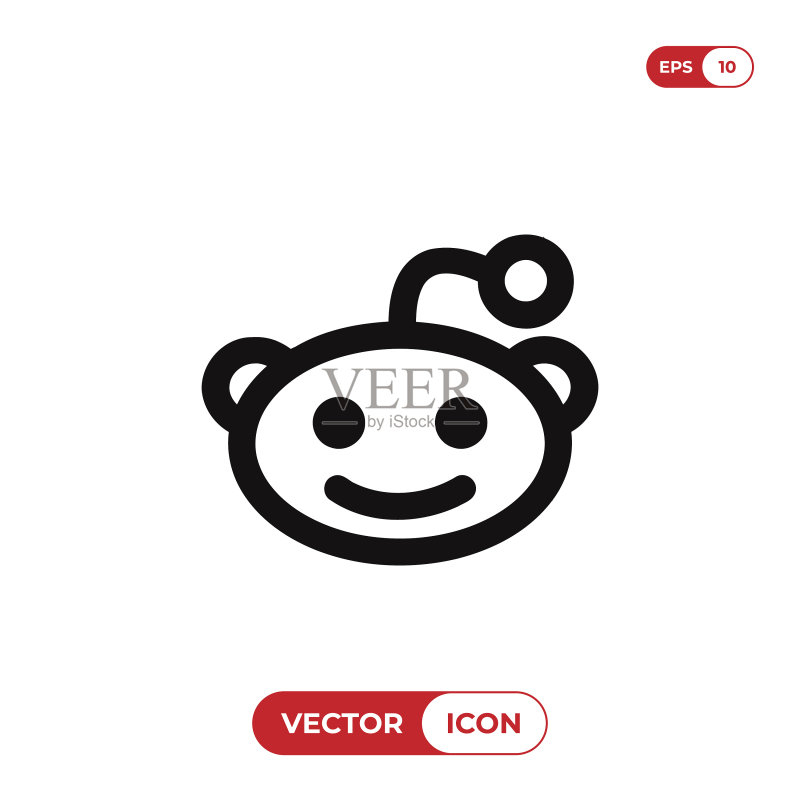 reddit alien头像标志图标素材