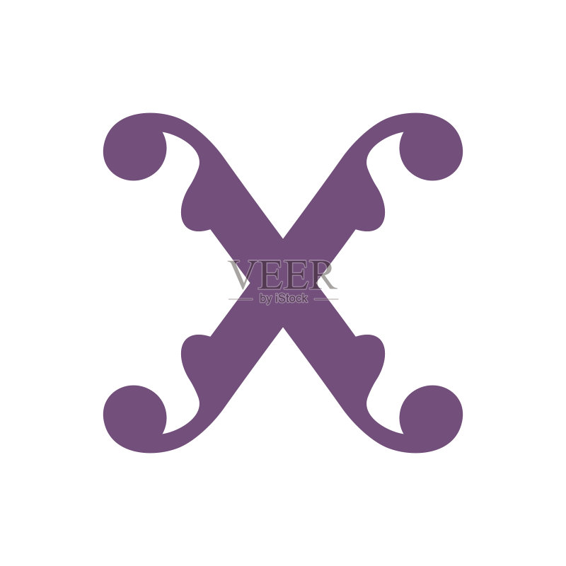 字母X符号图标素材