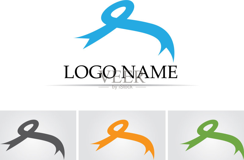 丝带符号和Logo图标App模板图标素材