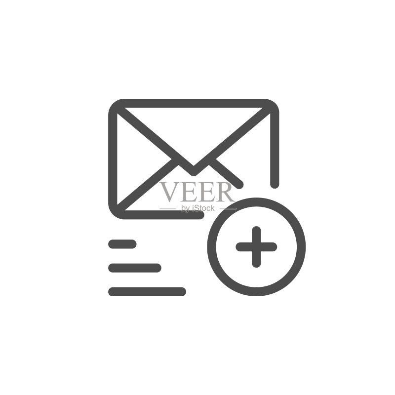 发送邮件线性图标图标素材