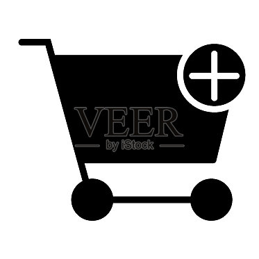 添加商品到购物车轮廓图标图标素材