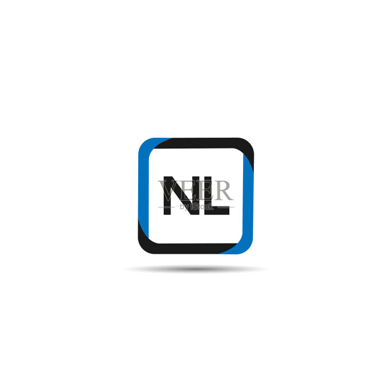 字母NL logo模板设计图标素材