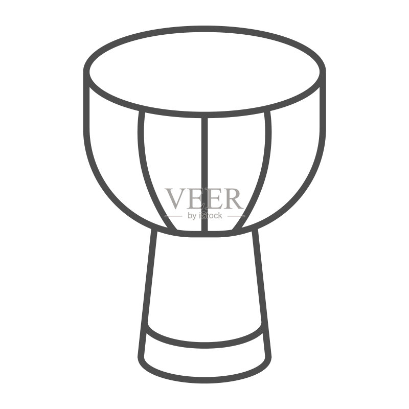 非洲鼓细线图标乐器图标素材