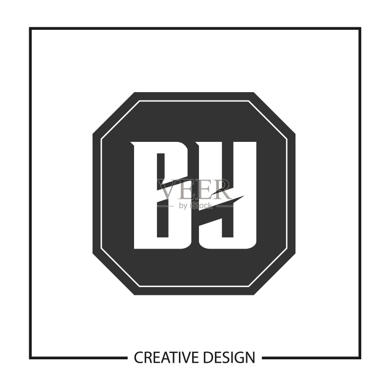首字母BY Logo模板设计图标素材