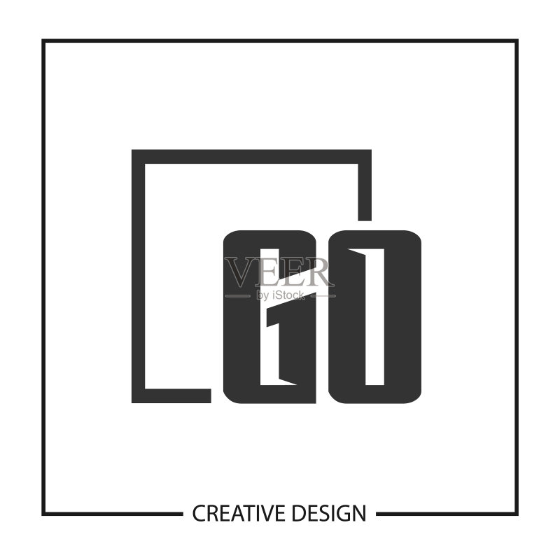 GO首字母标志设计模板图标素材
