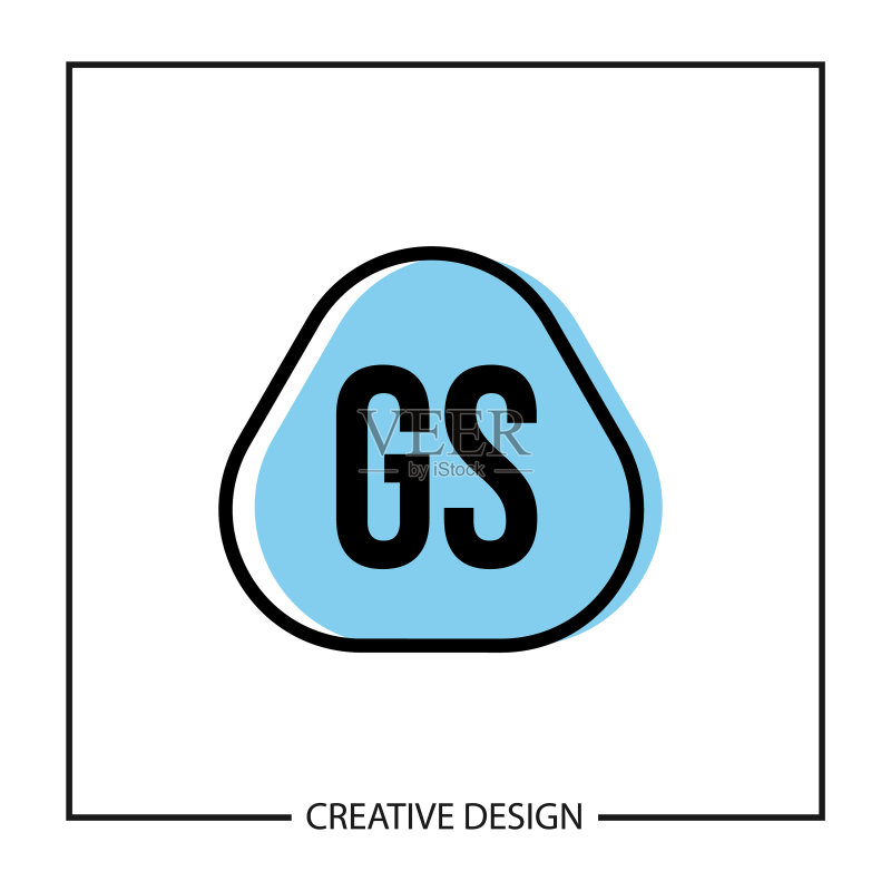 首字母GS logo模板设计图标素材