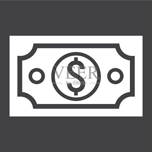 金钱美元符号图标商业和金融图标素材