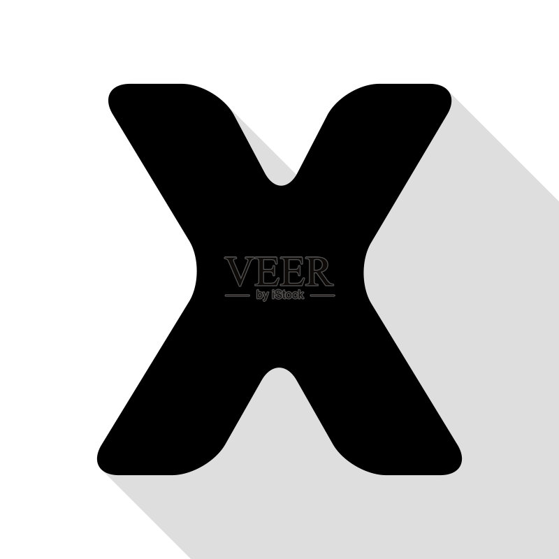 字母X标志设计模板黑色图标图标素材