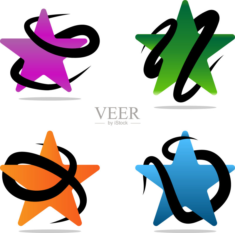 星星标志图标设计模板图标素材