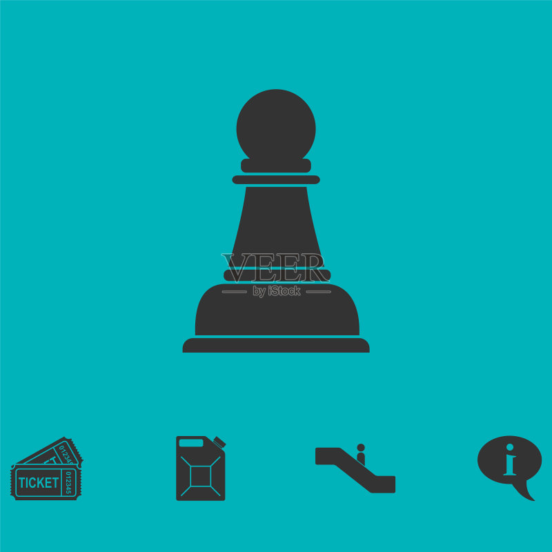扁平风格象棋图标图标素材
