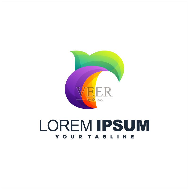 渐变抽象Logo设计图标素材