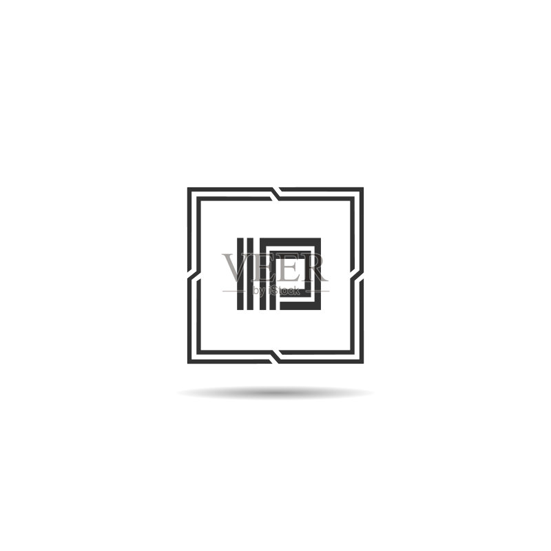字母ID标志模板设计图标素材