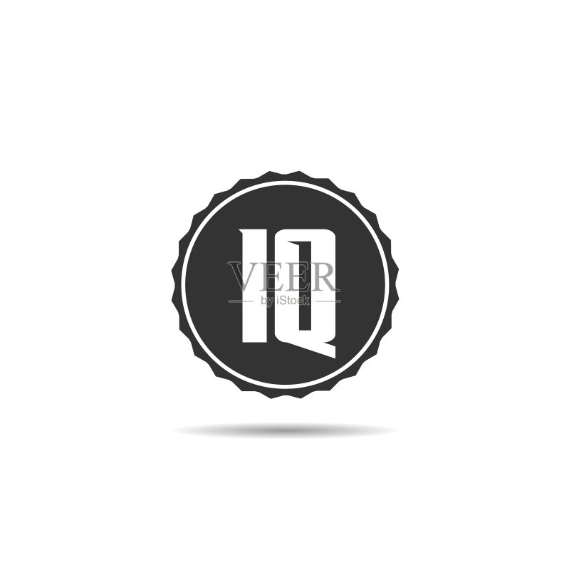 字母IQ logo模板设计图标素材