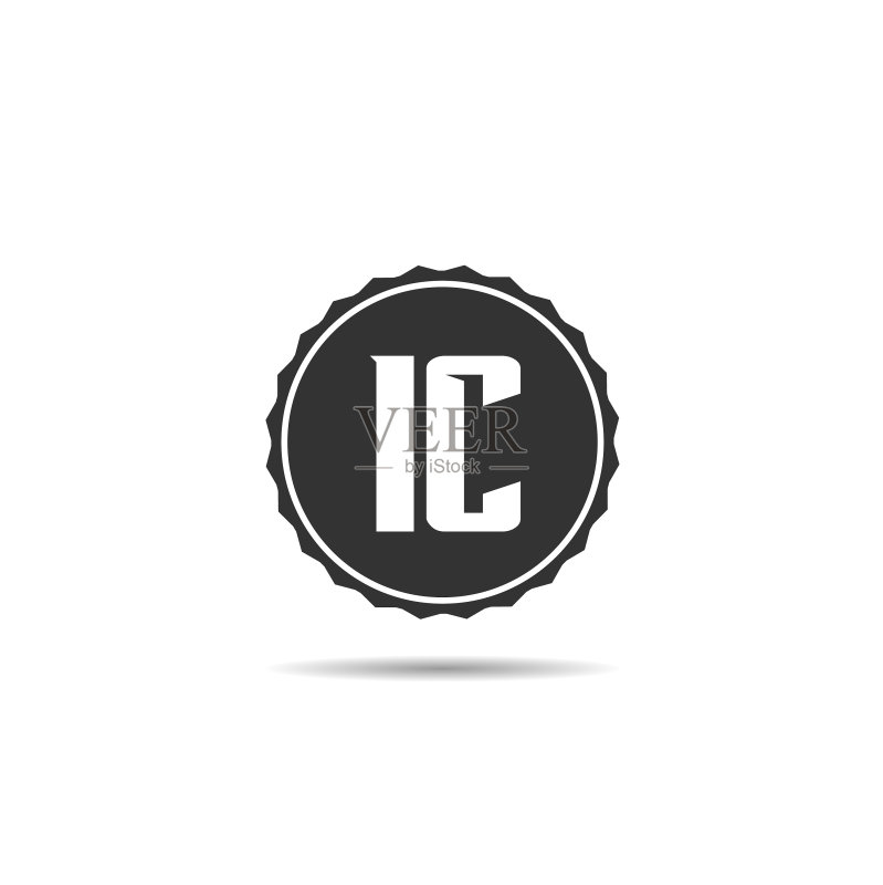 字母IC标志模板设计图标素材