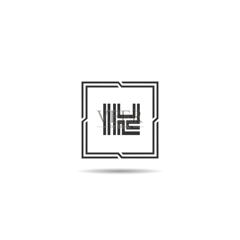 字母IK logo模板设计图标素材
