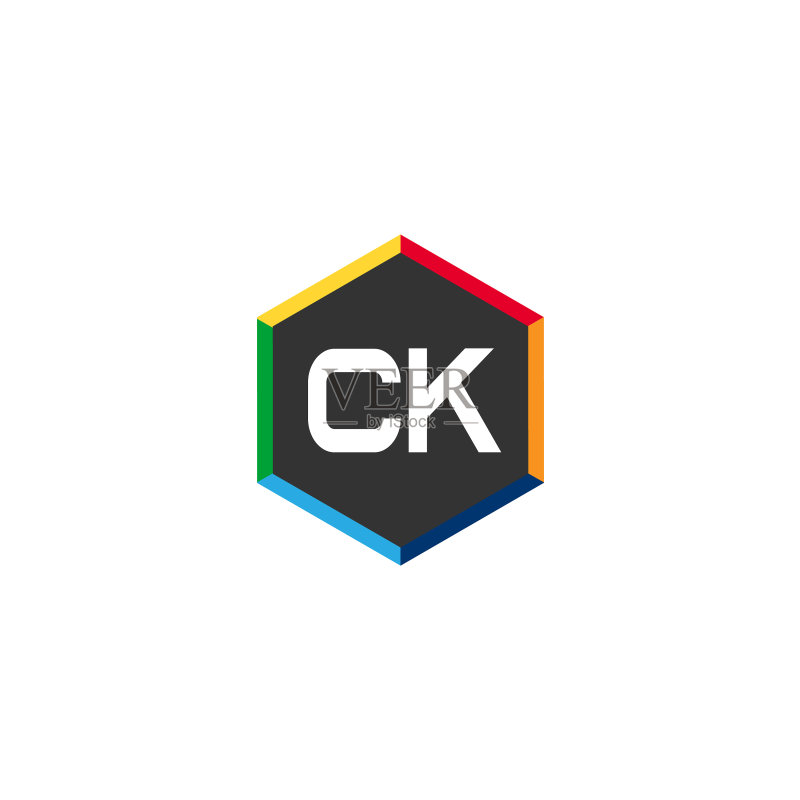 首字母CK标志设计模板图标素材