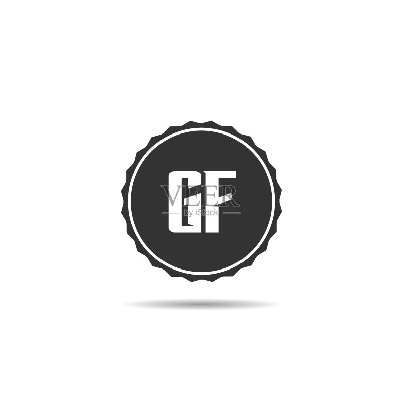 字母GF标志模板设计图标素材