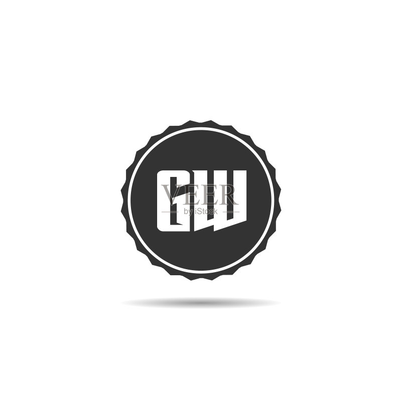 GW首字母logo模板设计图标素材